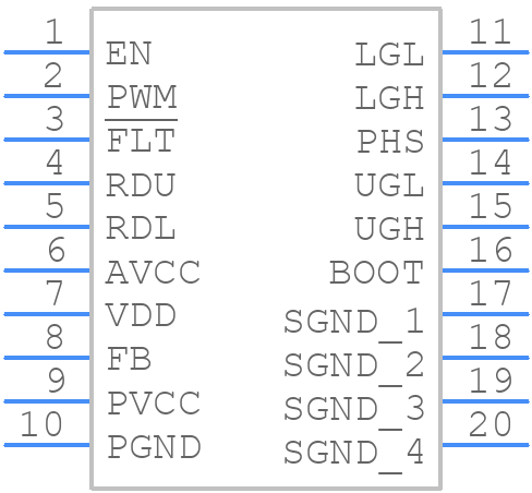 ISL73041SEHML - Renesas Electronics - PCB symbol