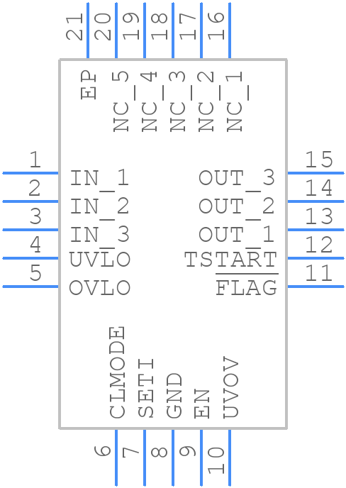MAX17614ATP+ - Analog Devices - PCB symbol