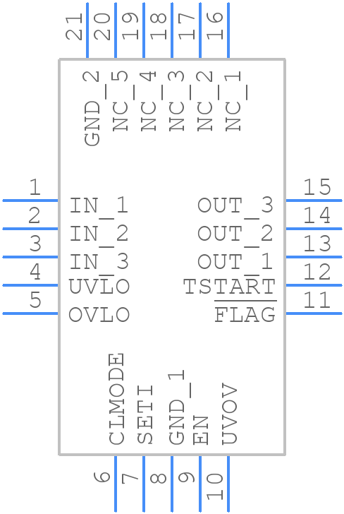 MAX17614ATP+T - Analog Devices - PCB symbol