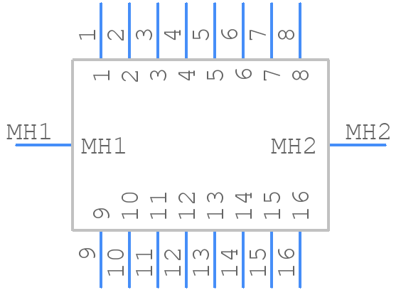 222Y16M16 - Nicomatic - PCB symbol