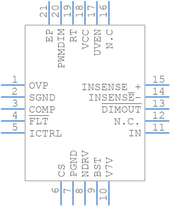 MAX20090ATP/V+T - Analog Devices - PCB symbol