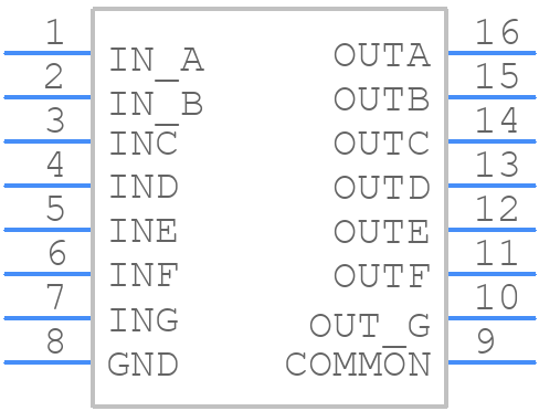 DS2003TMTX - Texas Instruments - PCB symbol