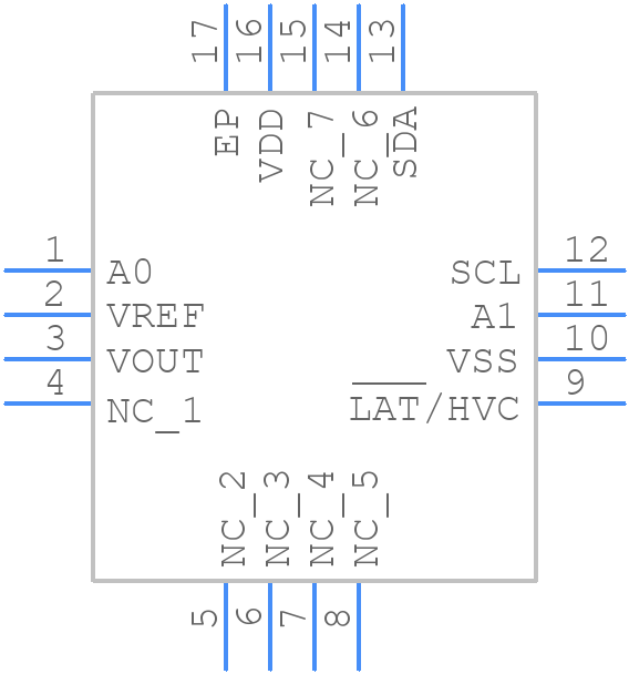MCP47CVB21-E/MG - Microchip - PCB symbol