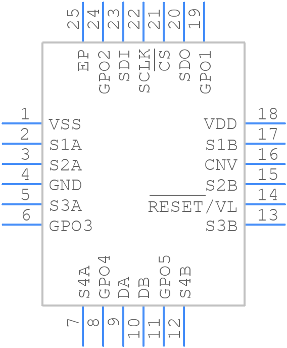 ADGS1409BCPZ - Analog Devices - PCB symbol