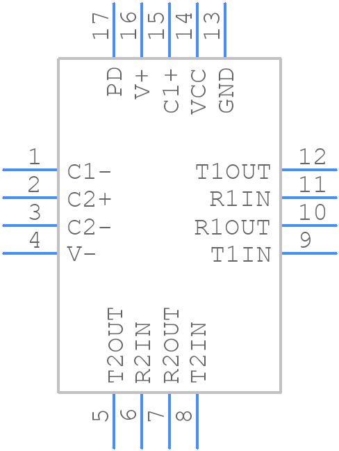 ISL3232EIRZ-T7A - Renesas Electronics - PCB symbol