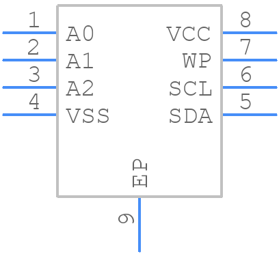 34AA02T-I/MNY - Microchip - PCB symbol