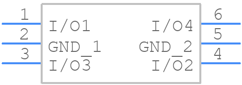 UCLAMP0504A - SEMTECH - PCB symbol