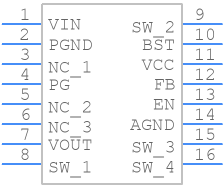 NB671GQ-Z - Monolithic Power Systems (MPS) - PCB symbol