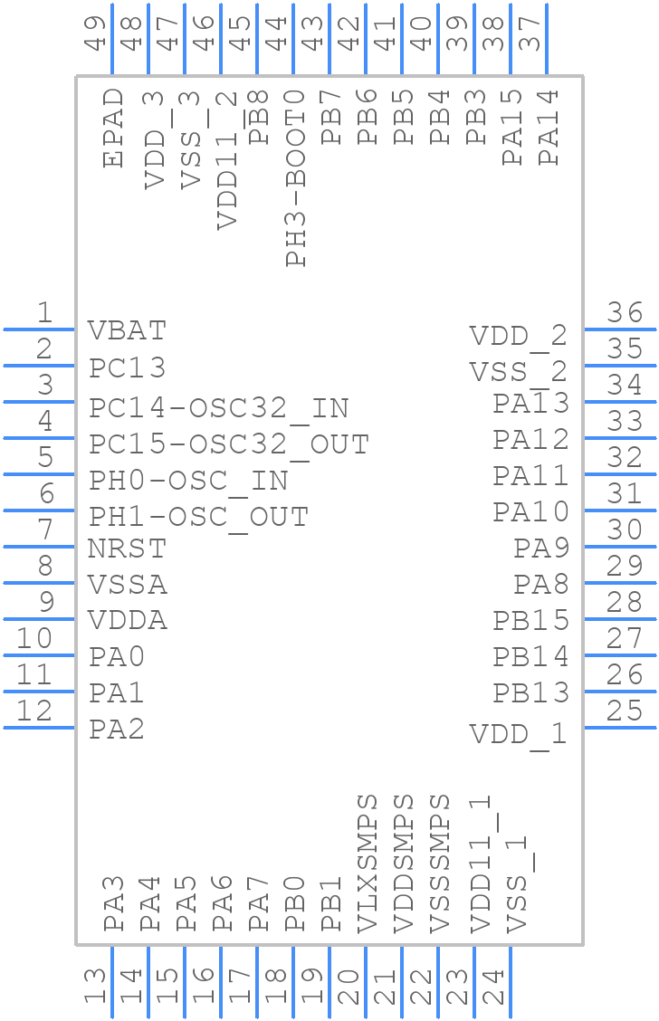 STM32U545CEU6Q - STMicroelectronics - PCB symbol