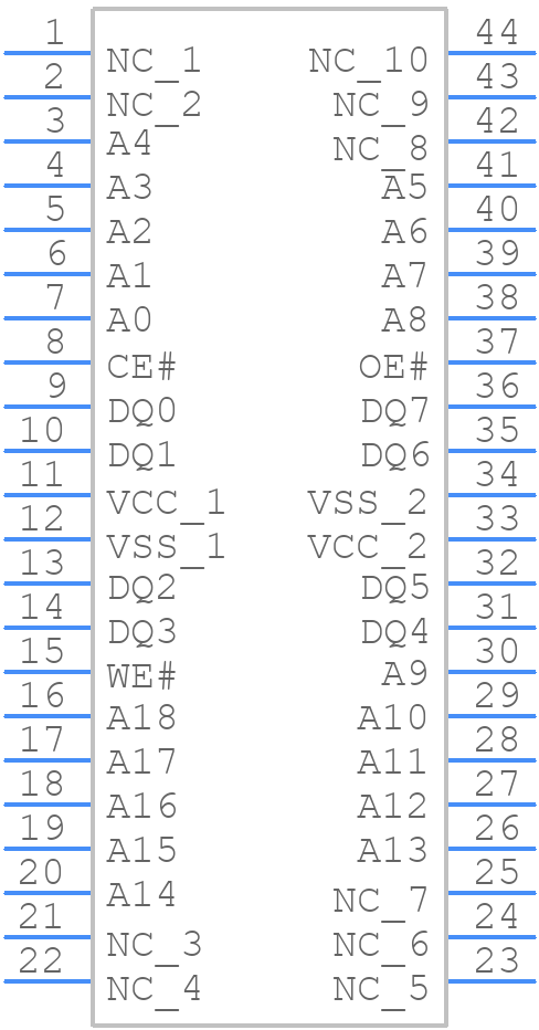 AS7C34096A-8TIN - Alliance Memory - PCB symbol