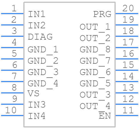 E-L9338MD - STMicroelectronics - PCB symbol