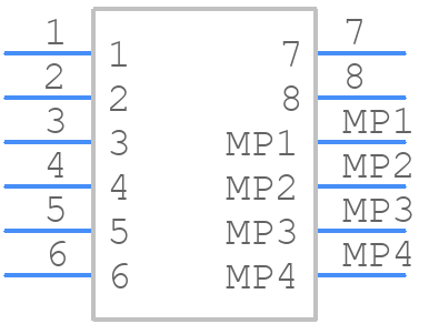 08FLZT-SM1-TF (LF)(SN) - JST (JAPAN SOLDERLESS TERMINALS) - PCB symbol
