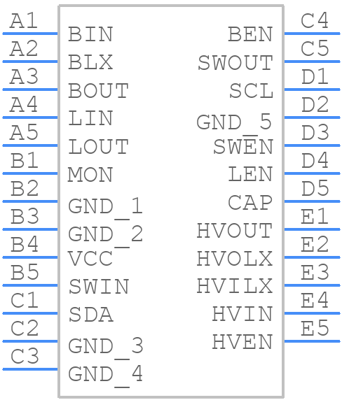 MAX14750BEWA+ - Analog Devices - PCB symbol