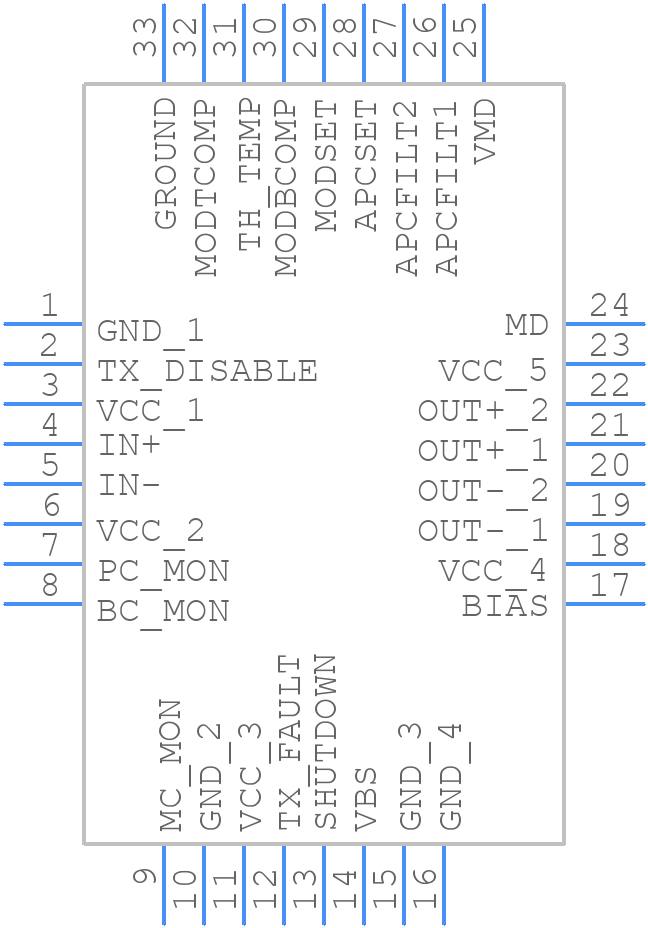 MAX3737ETJ+ - Analog Devices - PCB symbol