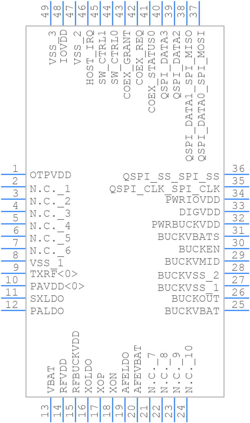 NRF7001-QFAA-R - Nordic Semiconductor - PCB symbol