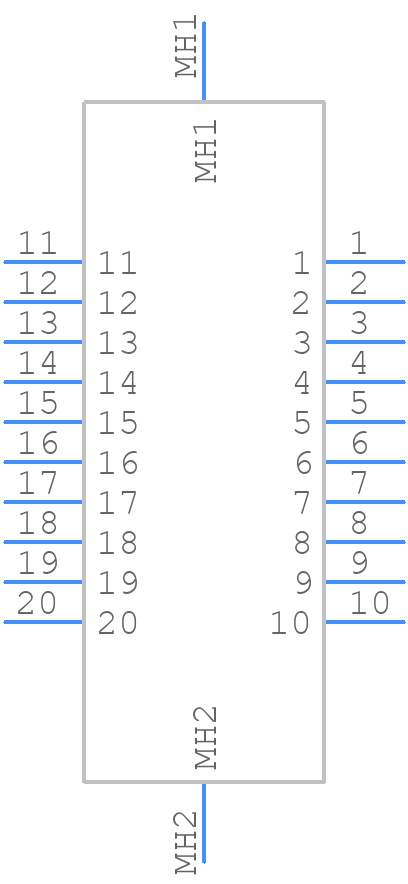 WTB20SAD9J-S57 - Molex - PCB symbol