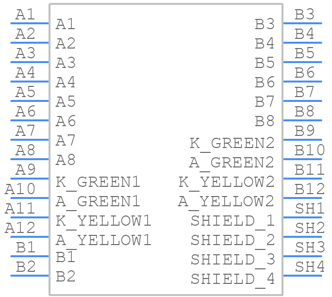 RJE1R288235413 - Amphenol - PCB symbol