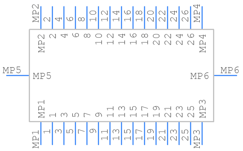 WP56DK-S026VA1-R15000 - JAE - PCB symbol