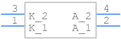L-7104GE/1LY1LGD-RV - Kingbright - PCB symbol