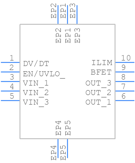 TPS259231DRCR - Texas Instruments - PCB symbol