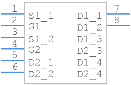 DMTH45M5LPDWQ-13 - Diodes Incorporated - PCB symbol