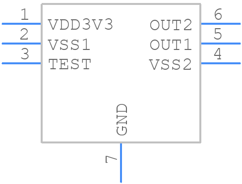 MLX90381GLW-ACA-100-SP - Melexis - PCB symbol