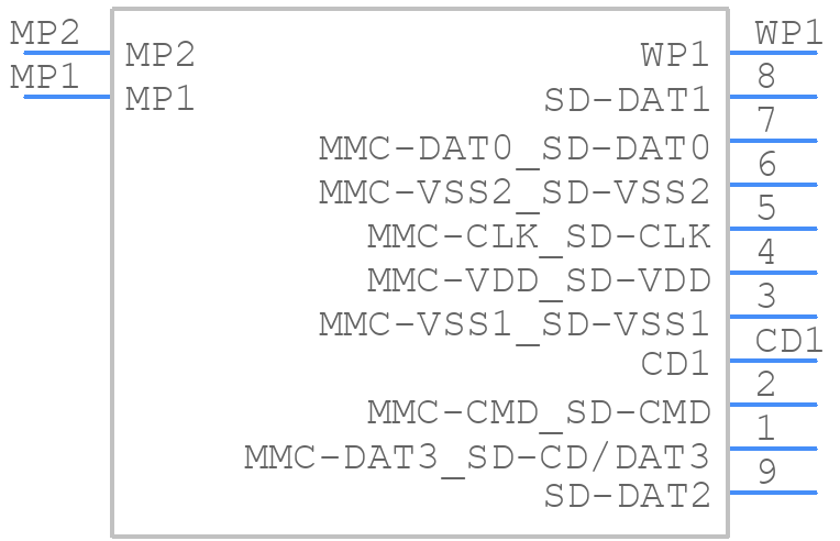 DS1139-01-09SS4BSR - Connfly - PCB symbol