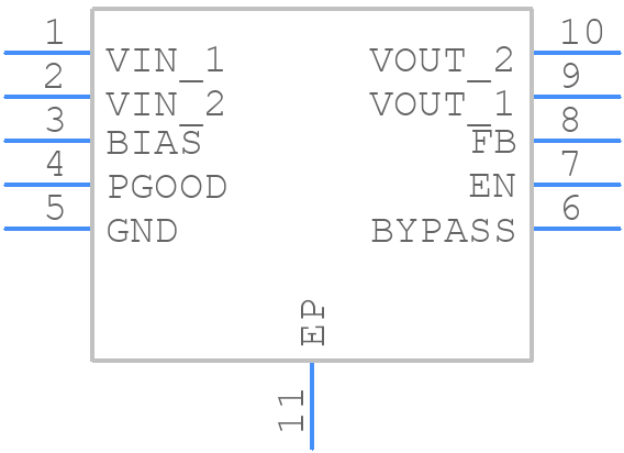 MP2030DQ-LF-Z - Monolithic Power Systems (MPS) - PCB symbol