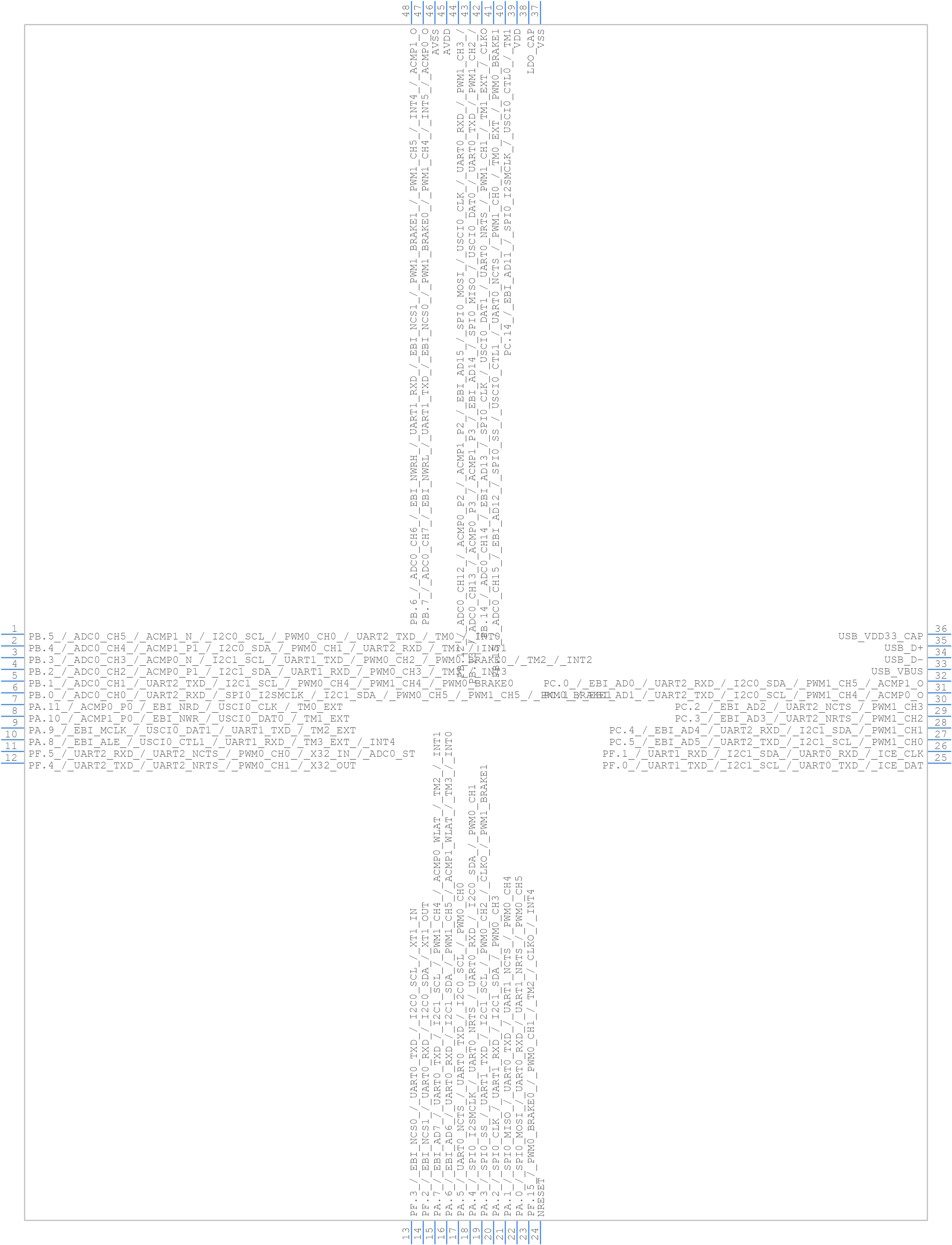 M032LE3AE - Nuvoton - PCB symbol