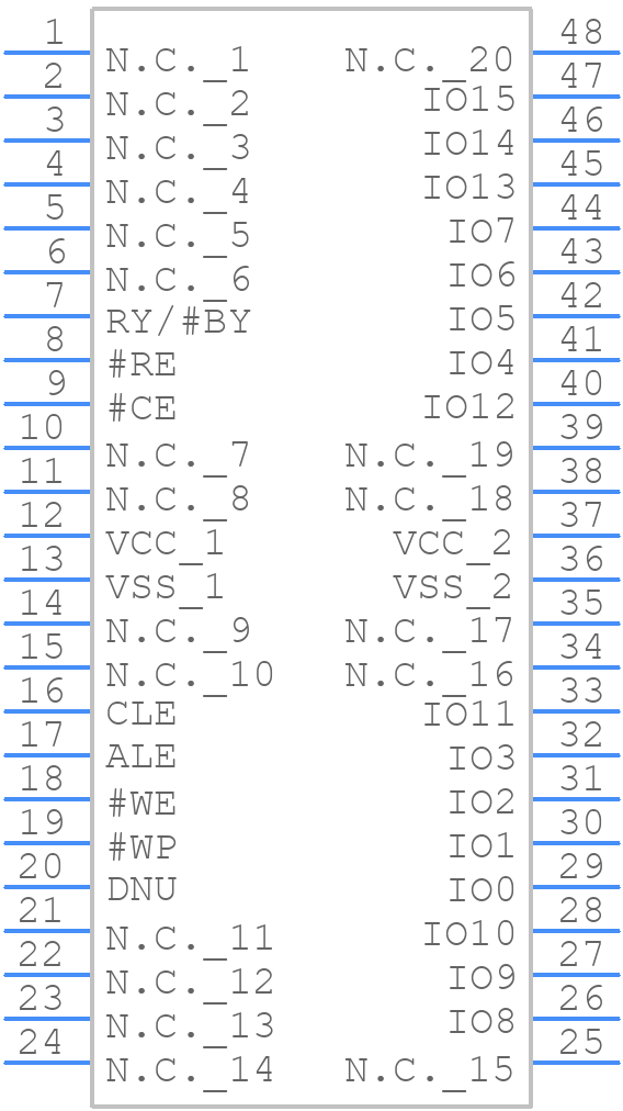 W29N08GWSIBA - Winbond - PCB symbol