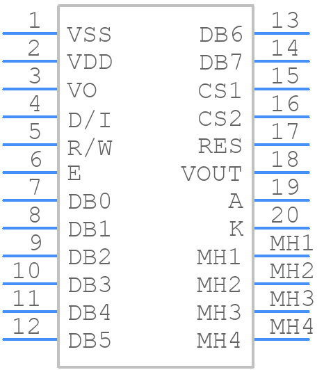 PG12864C-L - P-tec - PCB symbol