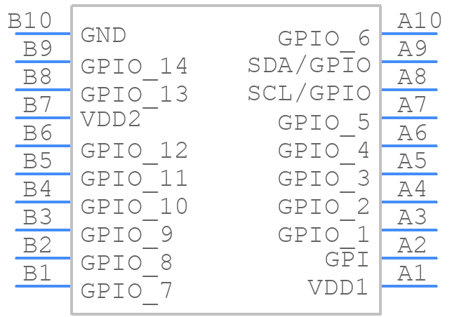 SLG46538M-DIP - Renesas Electronics - PCB symbol