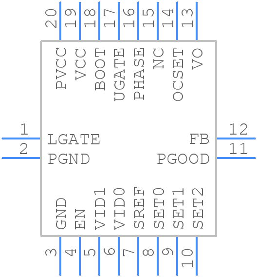 ISL62872HRUZ-T - Renesas Electronics - PCB symbol