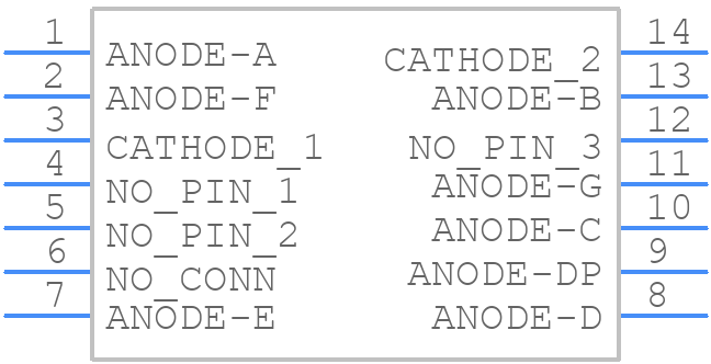 HDSP-4603-KL000 - Avago Technologies - PCB symbol