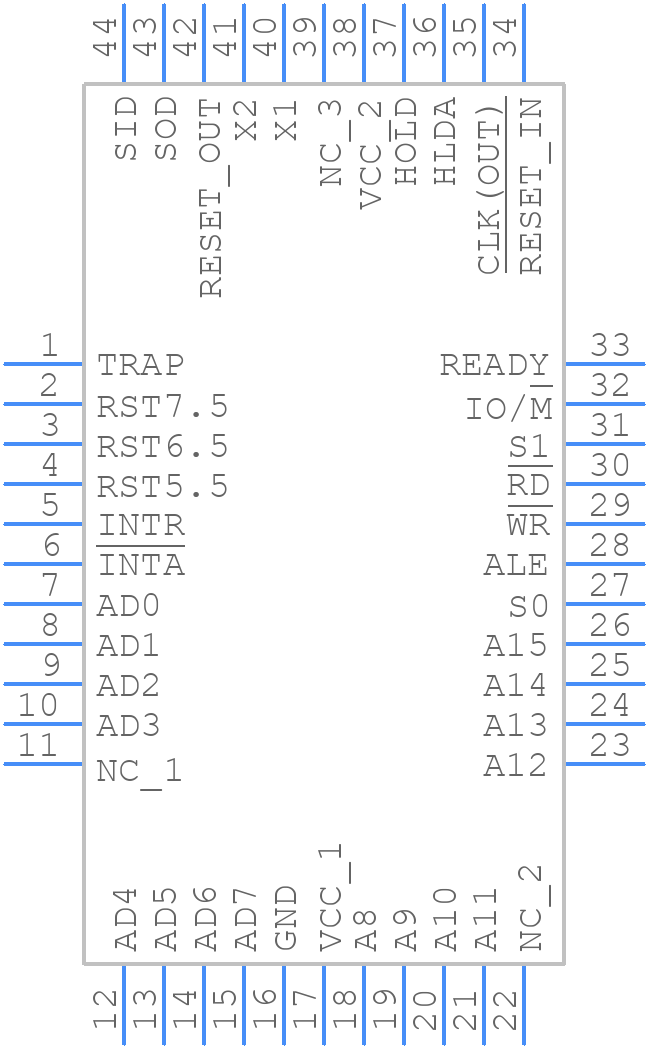 MSM80C85AHGS - OKI - PCB symbol