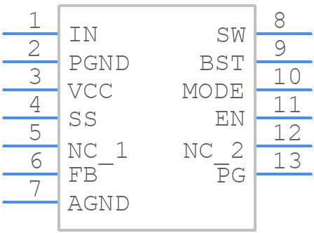MP2491NGQB-P - Monolithic Power Systems (MPS) - PCB symbol