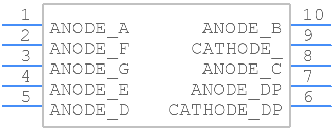 HDSP-U103 - Avago Technologies - PCB symbol