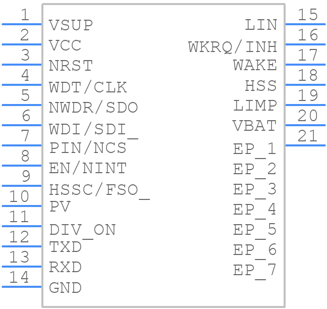 TLIN14313RGYRQ1 - Texas Instruments - PCB symbol