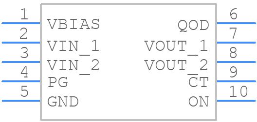 TPS22997RYZR - Texas Instruments - PCB symbol