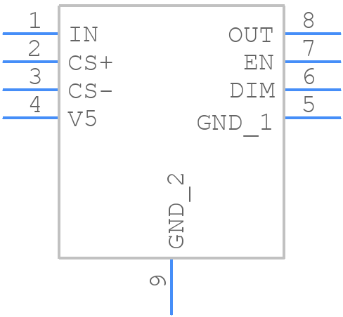 MAX16828ASA+ - Analog Devices - PCB symbol