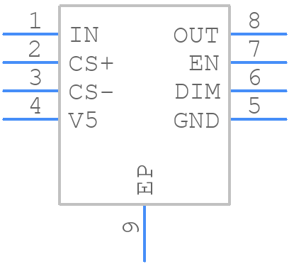 MAX16815ASA+T - Analog Devices - PCB symbol