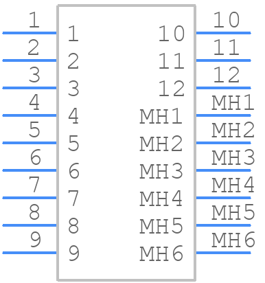 DT15-12PB - TE Connectivity - PCB symbol