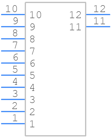 SM10B-NSHSS-TB(LF)(SN) - JST (JAPAN SOLDERLESS TERMINALS) - PCB symbol