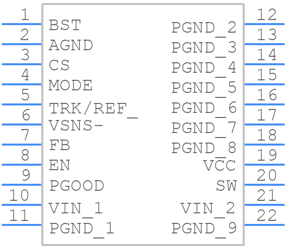MPQ8634BGLE-P - Monolithic Power Systems (MPS) - PCB symbol