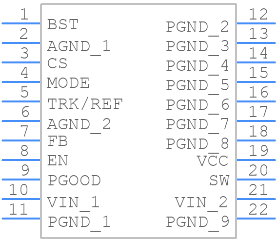 MPQ8633BGLE-P - Monolithic Power Systems (MPS) - PCB symbol