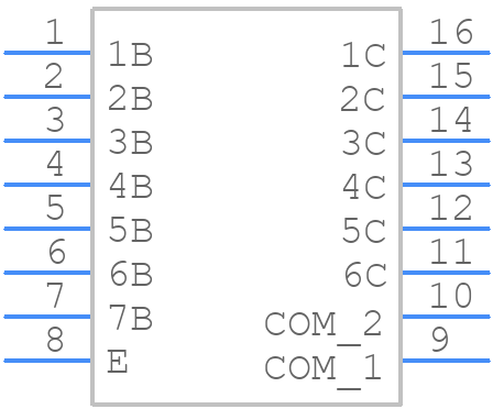 ULN2003AN/ADR - Tiger Electronic - PCB symbol