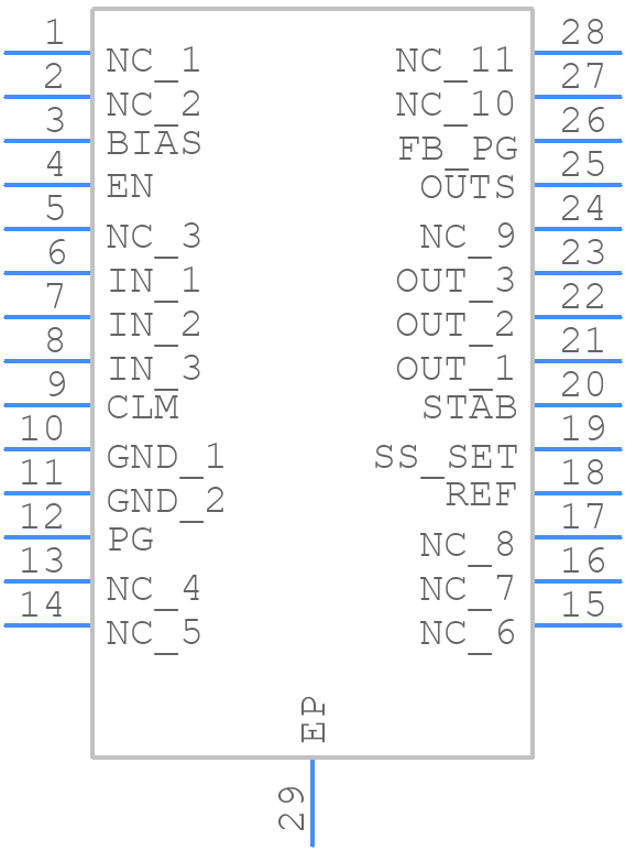 TPS7H1111MPWPTSEP - Texas Instruments - PCB symbol