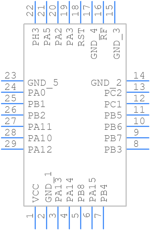 RC-WLE5-868 - RadioControlli - PCB symbol