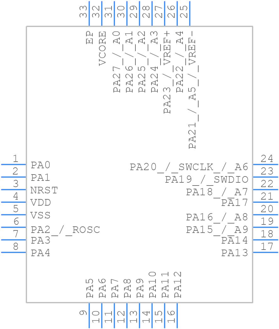 MSPM0L1304TRHBR - Texas Instruments - PCB symbol