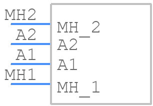 302W2CSXX71E40X - Amphenol CONEC - PCB symbol
